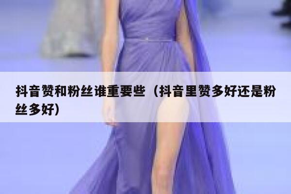 抖音赞和粉丝谁重要些（抖音里赞多好还是粉丝多好） 第1张