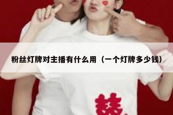 粉丝灯牌对主播有什么用（一个灯牌多少钱） 第1张
