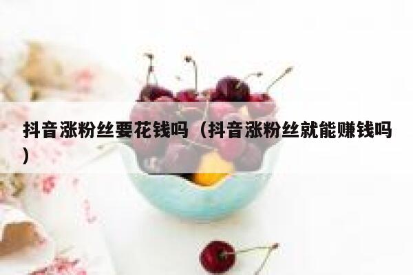 抖音涨粉丝要花钱吗（抖音涨粉丝就能赚钱吗） 第1张