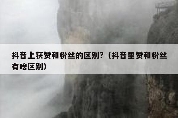 抖音上获赞和粉丝的区别?(抖音里赞和粉丝有啥区别) 第1张 抖音上获赞和粉丝的区别?(抖音里赞和粉丝有啥区别) 第1张