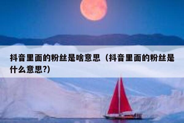 抖音里面的粉丝是啥意思（抖音里面的粉丝是什么意思?） 第1张