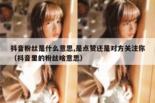 抖音粉丝是什么意思,是点赞还是对方关注你（抖音里的粉丝啥意思） 第1张