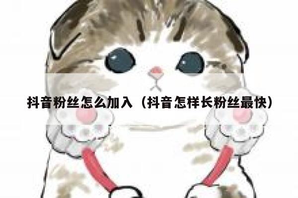 抖音粉丝怎么加入(抖音怎样长粉丝最快) 第1张 抖音粉丝怎么加入(抖音怎样长粉丝最快) 第1张