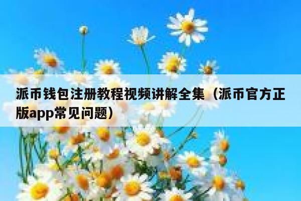派币钱包注册教程视频讲解全集（派币官方正版app常见问题） 第1张