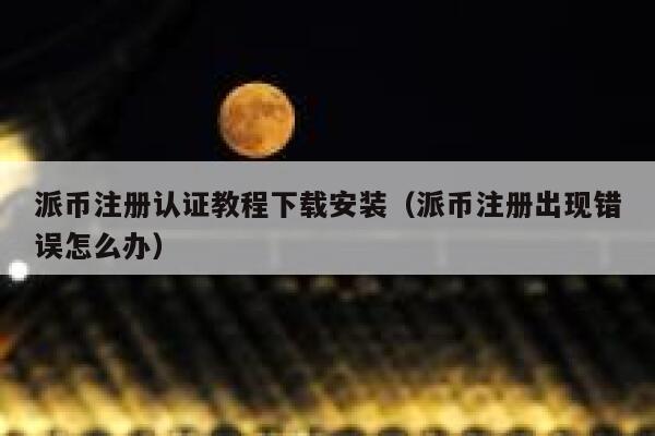 派币注册认证教程下载安装（派币注册出现错误怎么办） 第1张