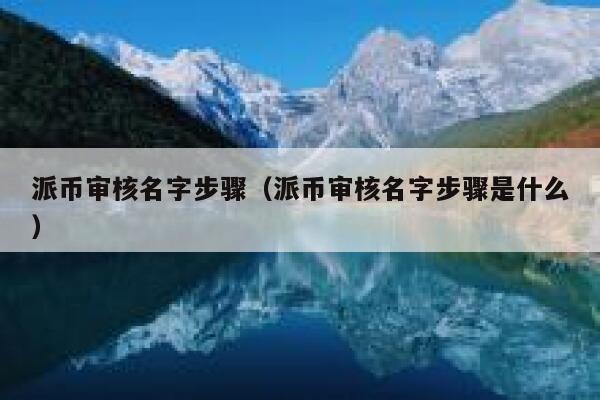 派币审核名字步骤（派币审核名字步骤是什么） 第1张