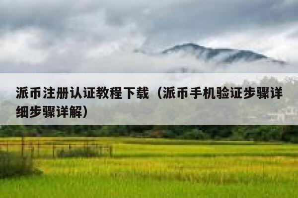 派币注册认证教程下载(派币手机验证步骤详细步骤详解) 第1张 派币注册认证教程下载(派币手机验证步骤详细步骤详解) 第1张