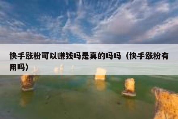 快手涨粉可以赚钱吗是真的吗吗（快手涨粉有用吗） 第1张