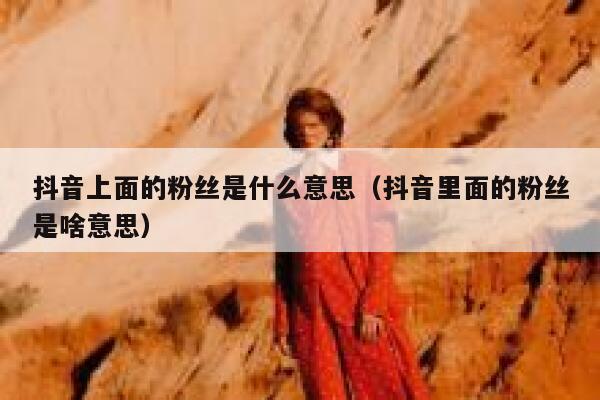 抖音上面的粉丝是什么意思(抖音里面的粉丝是啥意思) 第1张 抖音上面的粉丝是什么意思(抖音里面的粉丝是啥意思) 第1张