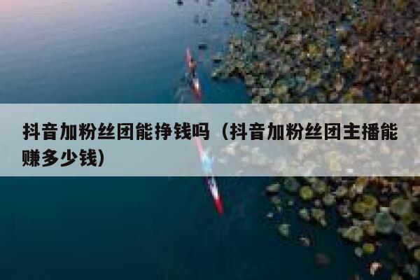抖音加粉丝团能挣钱吗（抖音加粉丝团主播能赚多少钱） 第1张