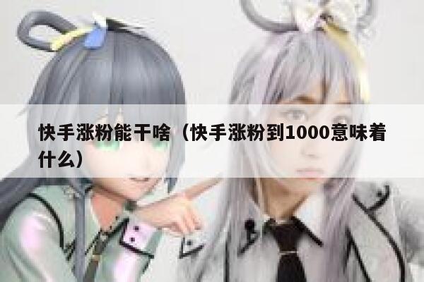 快手涨粉能干啥(快手涨粉到1000意味着什么) 第1张 快手涨粉能干啥(快手涨粉到1000意味着什么) 第1张