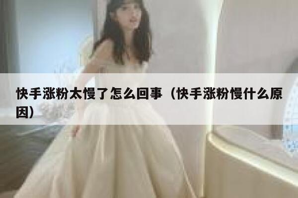 快手涨粉太慢了怎么回事（快手涨粉慢什么原因） 第1张