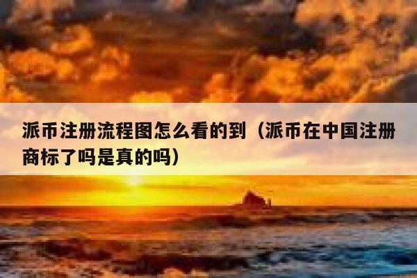 派币注册流程图怎么看的到(派币在中国注册商标了吗是真的吗) 第1张 派币注册流程图怎么看的到(派币在中国注册商标了吗是真的吗) 第1张