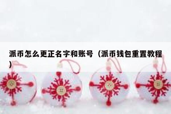 派币怎么更正名字和账号（派币钱包重置教程） 第1张