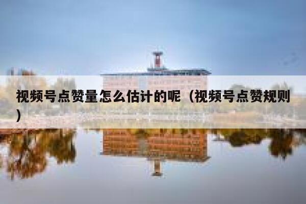 视频号点赞量怎么估计的呢（视频号点赞规则） 第1张
