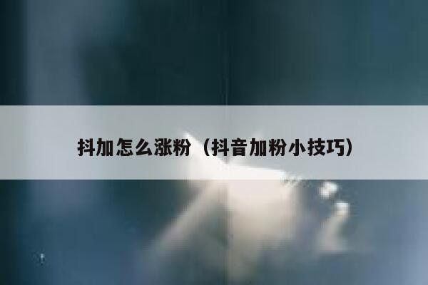 抖加怎么涨粉(抖音加粉小技巧) 第1张 抖加怎么涨粉(抖音加粉小技巧) 第1张
