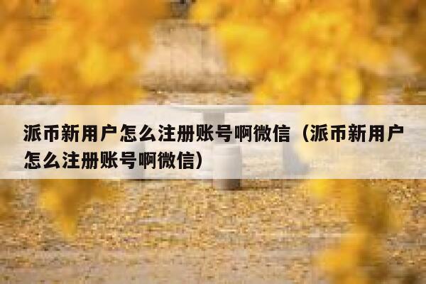 派币新用户怎么注册账号啊微信（派币新用户怎么注册账号啊微信） 第1张