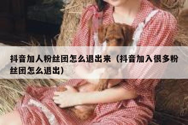 抖音加人粉丝团怎么退出来(抖音加入很多粉丝团怎么退出) 第1张 抖音加人粉丝团怎么退出来(抖音加入很多粉丝团怎么退出) 第1张