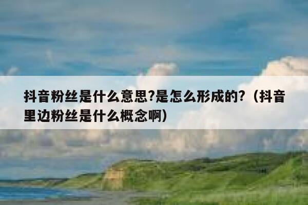 抖音粉丝是什么意思?是怎么形成的?（抖音里边粉丝是什么概念啊） 第1张