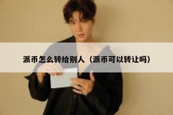 派币怎么转给别人（派币可以转让吗） 第1张