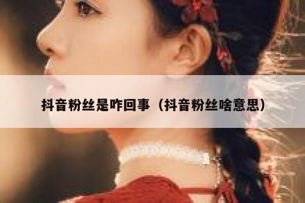 抖音粉丝是咋回事(抖音粉丝啥意思) 第1张 抖音粉丝是咋回事(抖音粉丝啥意思) 第1张