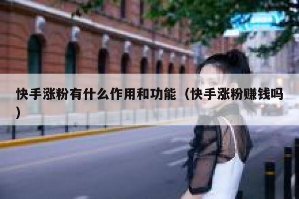 快手涨粉有什么作用和功能（快手涨粉赚钱吗） 第1张