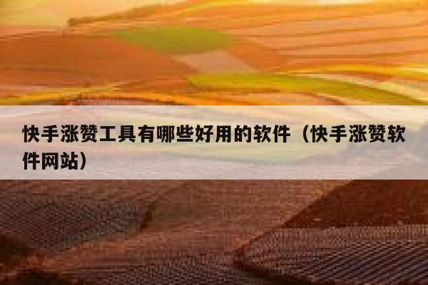 快手涨赞工具有哪些好用的软件（快手涨赞软件网站） 第1张
