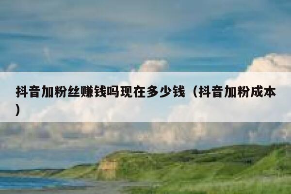 抖音加粉丝赚钱吗现在多少钱（抖音加粉成本） 第1张