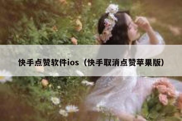 快手点赞软件ios（快手取消点赞苹果版） 第1张