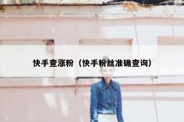 快手查涨粉(快手粉丝准确查询) 第1张 快手查涨粉(快手粉丝准确查询) 第1张