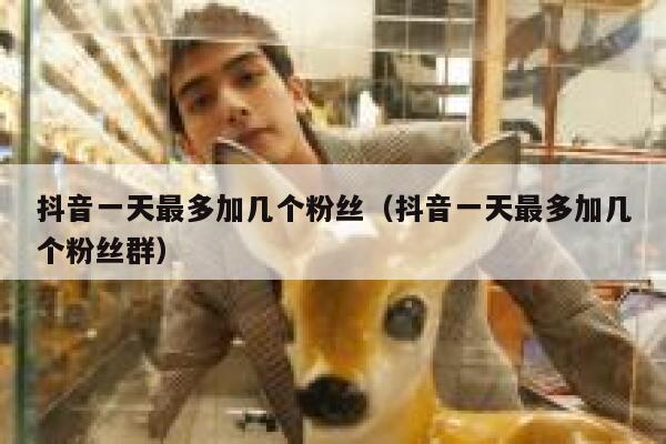 抖音一天最多加几个粉丝（抖音一天最多加几个粉丝群） 第1张