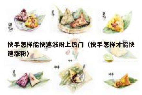 快手怎样能快速涨粉上热门(快手怎样才能快速涨粉) 第1张 快手怎样能快速涨粉上热门(快手怎样才能快速涨粉) 第1张
