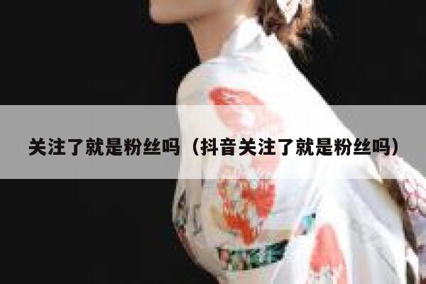 关注了就是粉丝吗（抖音关注了就是粉丝吗） 第1张