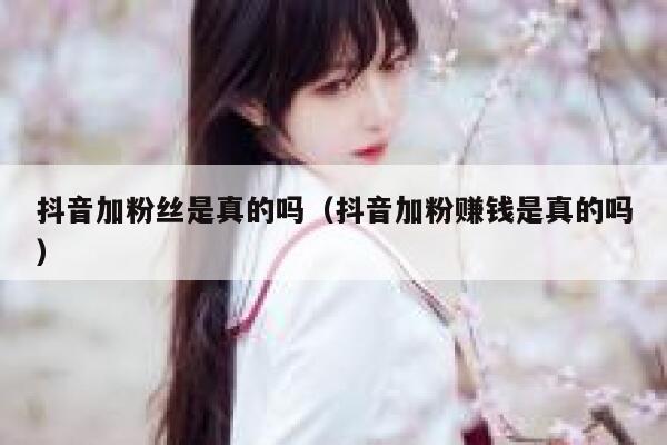 抖音加粉丝是真的吗（抖音加粉赚钱是真的吗） 第1张