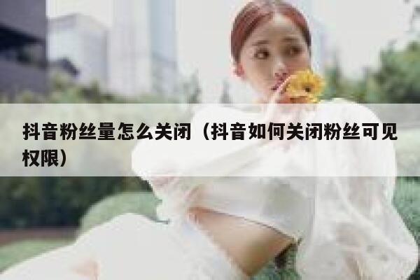 抖音粉丝量怎么关闭（抖音如何关闭粉丝可见权限） 第1张