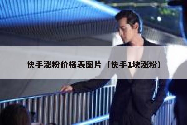 快手涨粉价格表图片（快手1块涨粉） 第1张