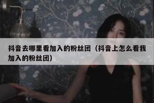 抖音去哪里看加入的粉丝团（抖音上怎么看我加入的粉丝团） 第1张