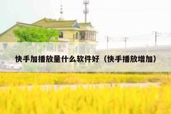 快手加播放量什么软件好（快手播放增加） 第1张