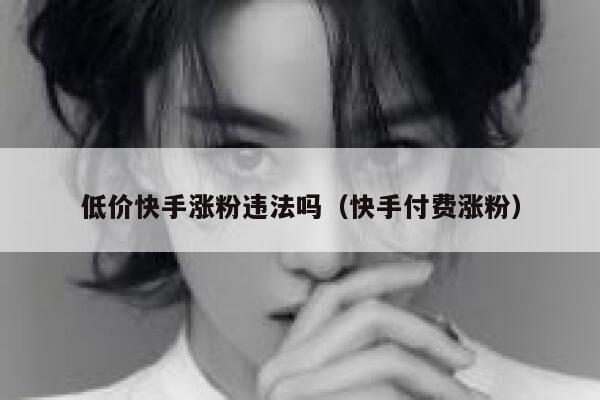 低价快手涨粉违法吗(快手付费涨粉) 第1张 低价快手涨粉违法吗(快手付费涨粉) 第1张