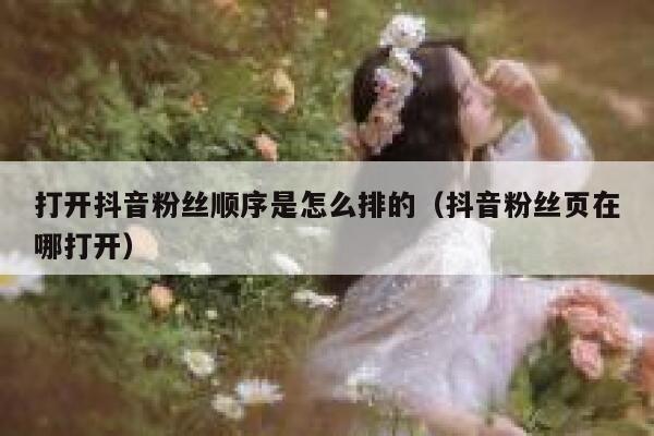 打开抖音粉丝顺序是怎么排的（抖音粉丝页在哪打开） 第1张