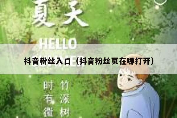 抖音粉丝入口（抖音粉丝页在哪打开） 第1张