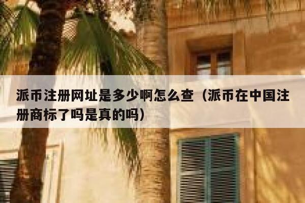 派币注册网址是多少啊怎么查（派币在中国注册商标了吗是真的吗） 第1张