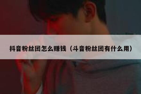 抖音粉丝团怎么赚钱（斗音粉丝团有什么用） 第1张