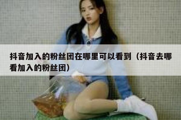 抖音加入的粉丝团在哪里可以看到（抖音去哪看加入的粉丝团） 第1张