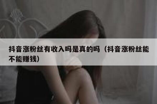 抖音涨粉丝有收入吗是真的吗（抖音涨粉丝能不能赚钱） 第1张