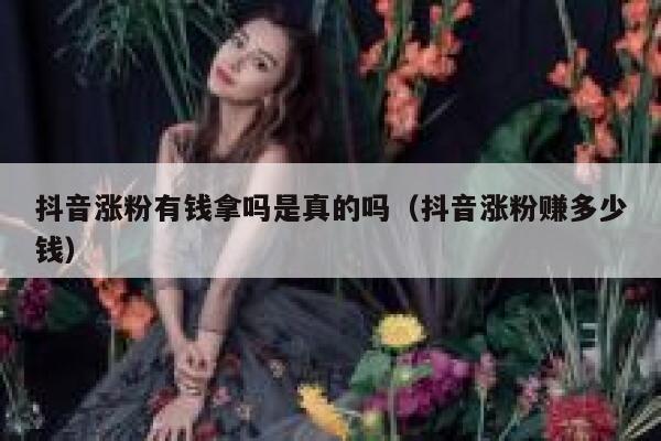抖音涨粉有钱拿吗是真的吗（抖音涨粉赚多少钱） 第1张