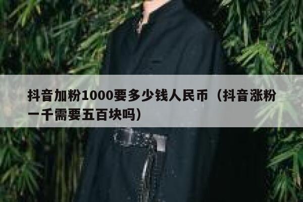 抖音加粉1000要多少钱人民币（抖音涨粉一千需要五百块吗） 第1张