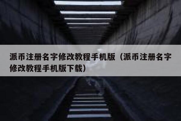 派币注册名字修改教程手机版（派币注册名字修改教程手机版下载） 第1张