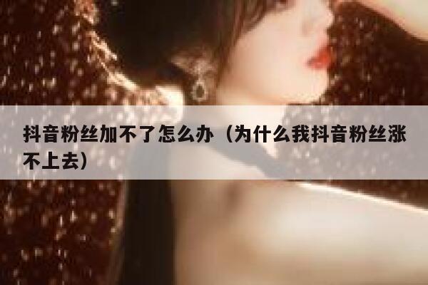 抖音粉丝加不了怎么办(为什么我抖音粉丝涨不上去) 第1张 抖音粉丝加不了怎么办(为什么我抖音粉丝涨不上去) 第1张