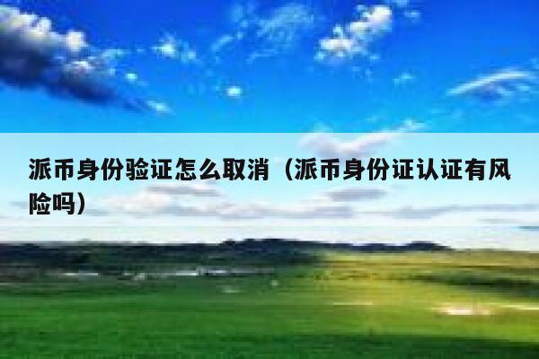 派币身份验证怎么取消(派币身份证认证有风险吗) 第1张 派币身份验证怎么取消(派币身份证认证有风险吗) 第1张